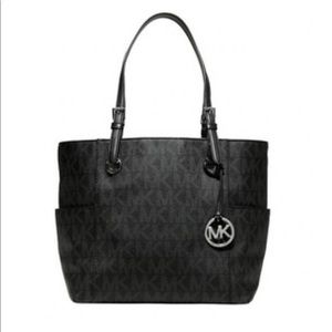 Micheal Kors black logo jet set bag